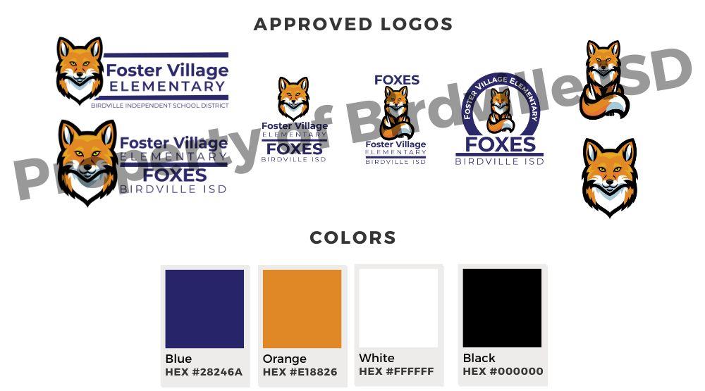 Birdville ISD logos and approved colors. Contact district for logos and details. 
